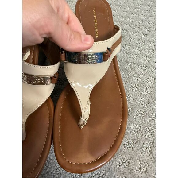 Tommy Hilfiger Siesta Wedge Leather Flip Flops size 8 - Picture 7 of 7